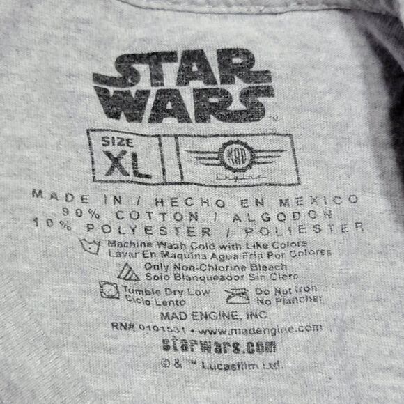 Star Wars SS Grey Unisex Tee Kylo Ren & Captain Phasma - Size XL - Picture 4 of 4